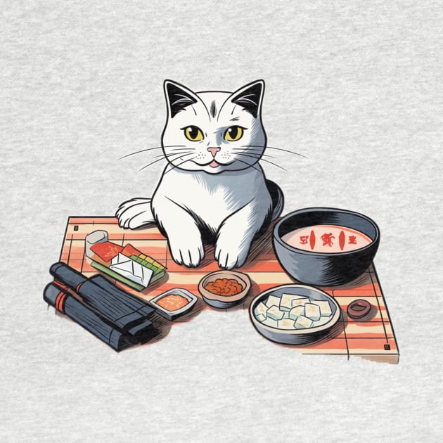 Sushi Cats: Adorably Purrfect T-Shirt for Cat and Sushi Lovers! by Gelo Kavon